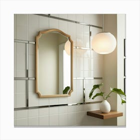 Bathroom With A Mirror Canvas Print