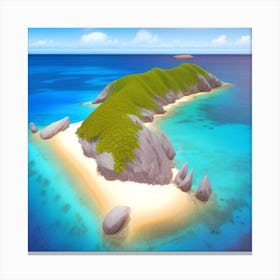 Island In The Ocean 5 Canvas Print