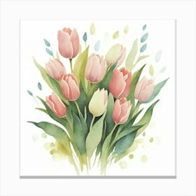 Pink Tulips Canvas Print