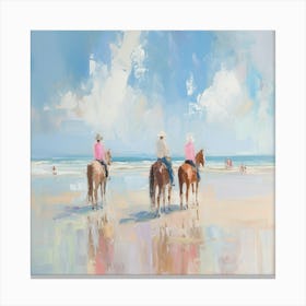 Horses On The Beach 1 Canvas Print