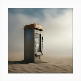 Deserted pay phone Canvas Print