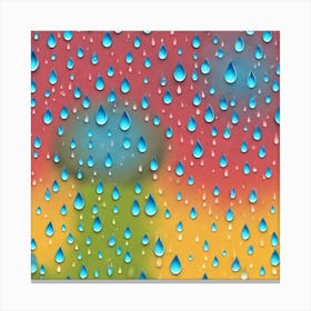 Raindrops On A Window 4 Canvas Print