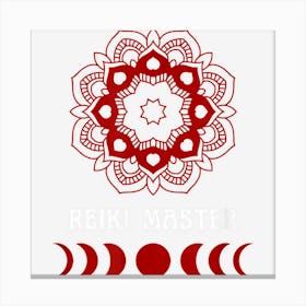 Reiki Master Moon Phase New Age Lightworker Red And Black Canvas Print