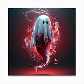 Ghost In Blood 2 Canvas Print
