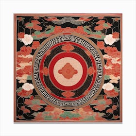 ANCIENT JAPANESE TAPESTRY Canvas Print