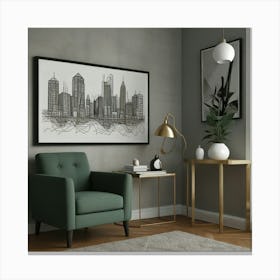 Detroit Skyline Canvas Print