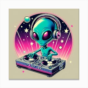 Alien Dj 2 Canvas Print