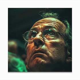 Portrait Of A Man With Glasses 2 Canvas Print