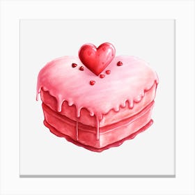 Valentine'S Day Cake 11 Canvas Print