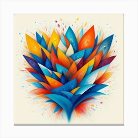 Abstract Flower Painting Canvas Print