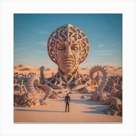 Man In The Desert 155 Canvas Print