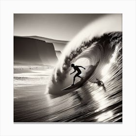 A man surfing Canvas Print