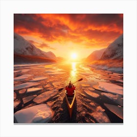 Sunrise In The Arctic Canvas Print