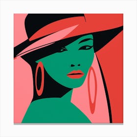 Woman In A Hat 7 Canvas Print