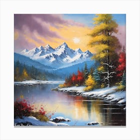 Winter In The Mountains Canvas Print