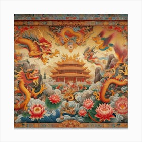 Chinese Dragon Painting Canvas Print