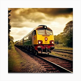 Transportation Railway Transport Rail Track Chemin De Fer Train Britain Signal Yellow Red (5) Canvas Print