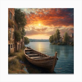 Sunset In Venice Canvas Print