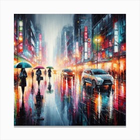 Rainy Night 1 Canvas Print