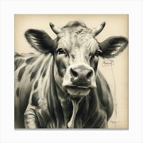 Cow Portrait 13 Canvas Print