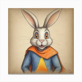 Rabbit Super Hero Canvas Print