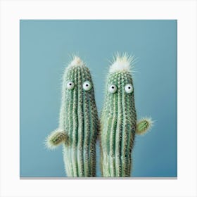 Two Cactuses Canvas Print