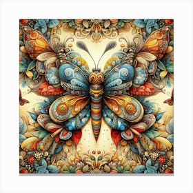 Money Butterfly Art 3 Canvas Print