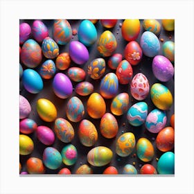 Colorful Easter Eggs Canvas Print