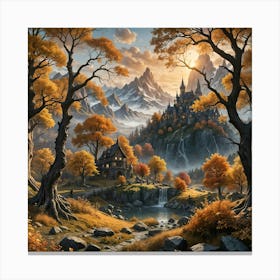 Fantasy Landscape Painting Canvas Print