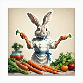 Chef Bunny 11 Canvas Print