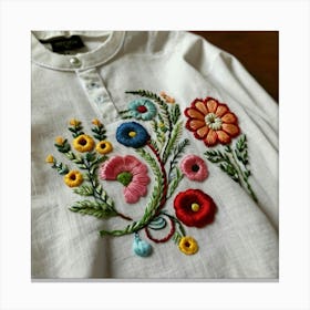 Default Hand Embroidery On Shirts 0 Canvas Print