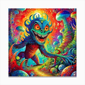 Psychedelic Monster 2 Canvas Print