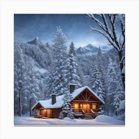 A Dreamy Winter Wonderland With Snow 1 Canvas Print