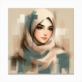 Arab Girl Portrait Canvas Print