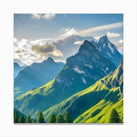 Alps Stock Videos & Royalty-Free Footage Canvas Print