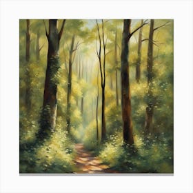 Path In The Woods Canvas Print