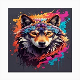 Wolf Painting 3 Canvas Print