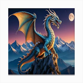 Blue Dragon 7 Canvas Print