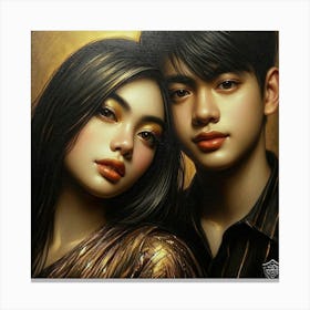 Asian Couple Canvas Print