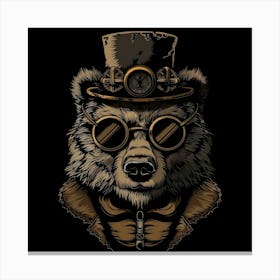 Steampunk Bear 42 Canvas Print