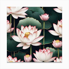 Lotus Flower Wallpaper 9 Canvas Print