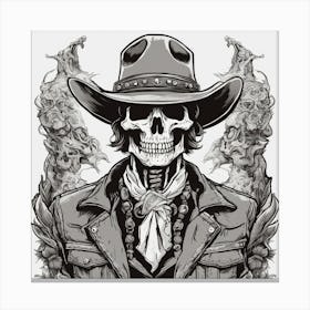 Skeleton Cowboy Canvas Print