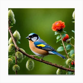 Tawny Tit 3 Canvas Print