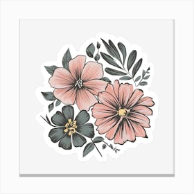 Pink Flowers 8 Canvas Print