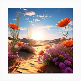 Desert Flowers 1 Canvas Print