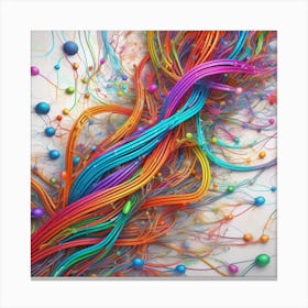 Colorful Wires 9 Canvas Print