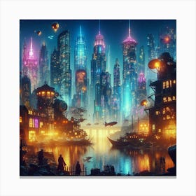 Futuristic City 70 Canvas Print