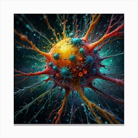 3d Illustration Of A Cancer Cell Canvas Print