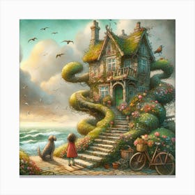 House By The Sea Canvas Print