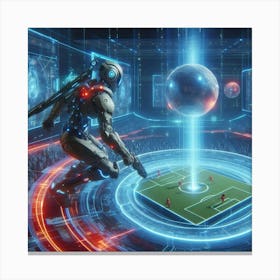 Futuristic Soccer Game Canvas Print